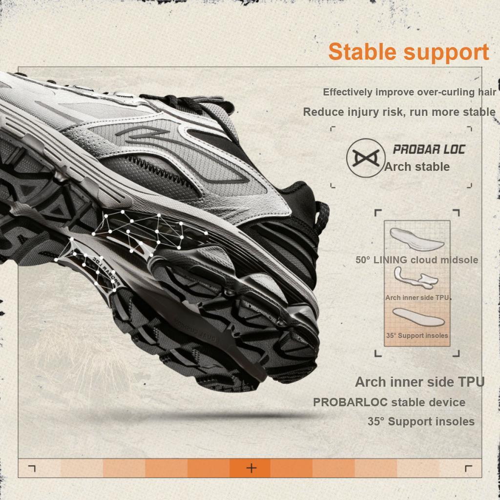 New LiNing Fuyao 2.0 Trail Anti Slip Wear Resistant Low Top Casual Running Shoes Men's Gray Green ARXU011-5