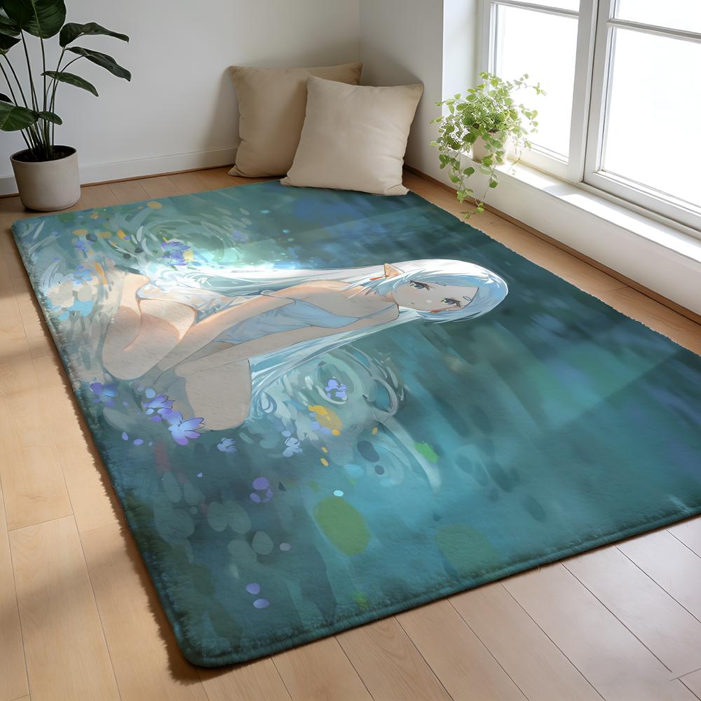 F-Frieren B-Beyond Journeyis End Floor Mat Soft Thick High Density Flannel Mat Non-Slip Absorbent Rug For Bathroom Bedroom Home
