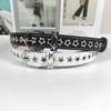 Metal Buckle Y2K Star Waist Belts PU Leather Girls Rivet Waistband Women's Jeans Belt  for Pants