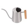 Indoor Watering Can 1L with Long Spout Wood Handle Metal Small Water Can Pot for House Bonsai Plants Garden Flower