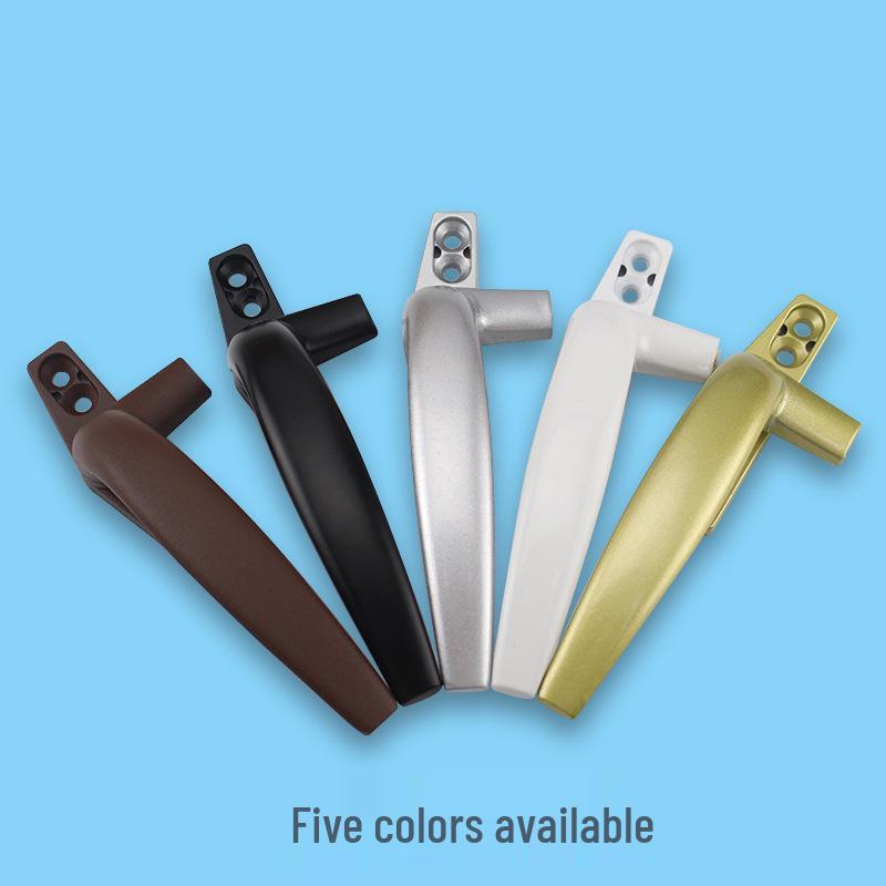Aluminum Alloy Window Handles: Type 38 Casement, Type 50 Sliding, and Seven-Shaped Awning Handle Accessories.