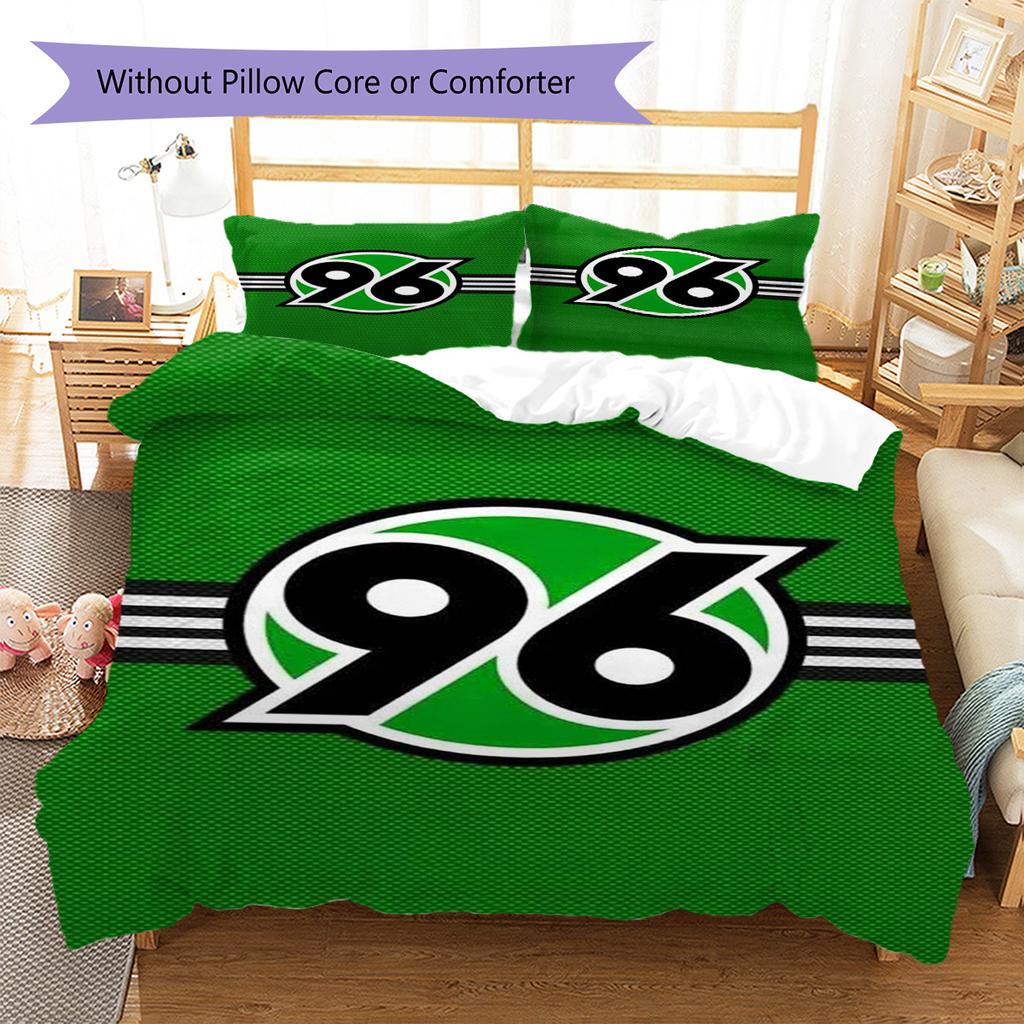 Hannover 96 Pattern Bedding Set Quilt Cover Pillowcase Home Decor Gift (1 * duvet cover + 2 * pillowcase, without core)