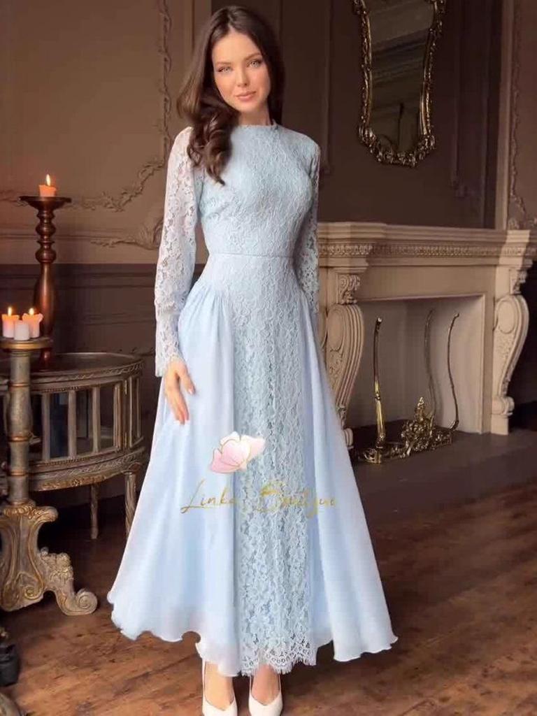 2025 Summer Retro Elegant Long Sleeve Waist-Cinched Dress for Women