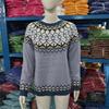 Europäischer & Amerikanischer Damen Lockerer Farbblock Rundhals Mode Pullover