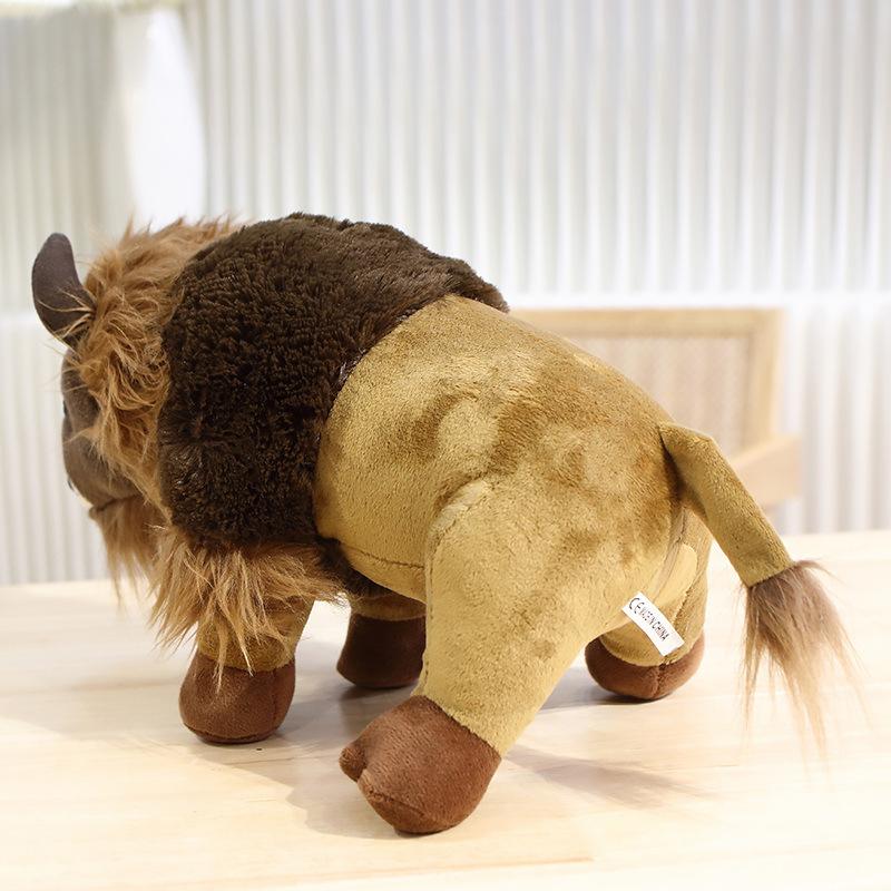 Simulated Buffalo North American Buffalo Doll Grassland Animal Plush Doll