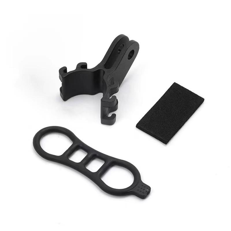 Bicycle Flashlight & Speedometer Mount with GoPro Interface and Light/Plate Clip