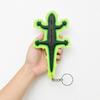 3D Printed Lizard Keychain, Glow in The Dark Pendant with Luminous Edges, Anime Keychain Pendant from The Adventures of Jackie Chan Metal Keychain