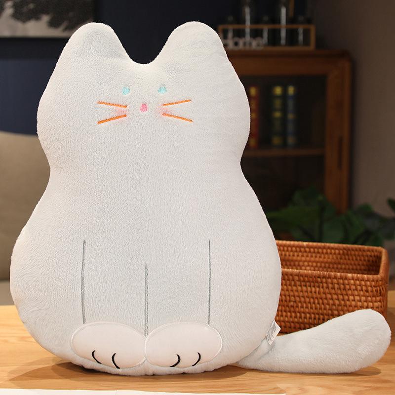 Cute Cat Throw Pillow Doll Girl Bed Sleeping Kitten Doll Soft Plush Doll Birthday Gift