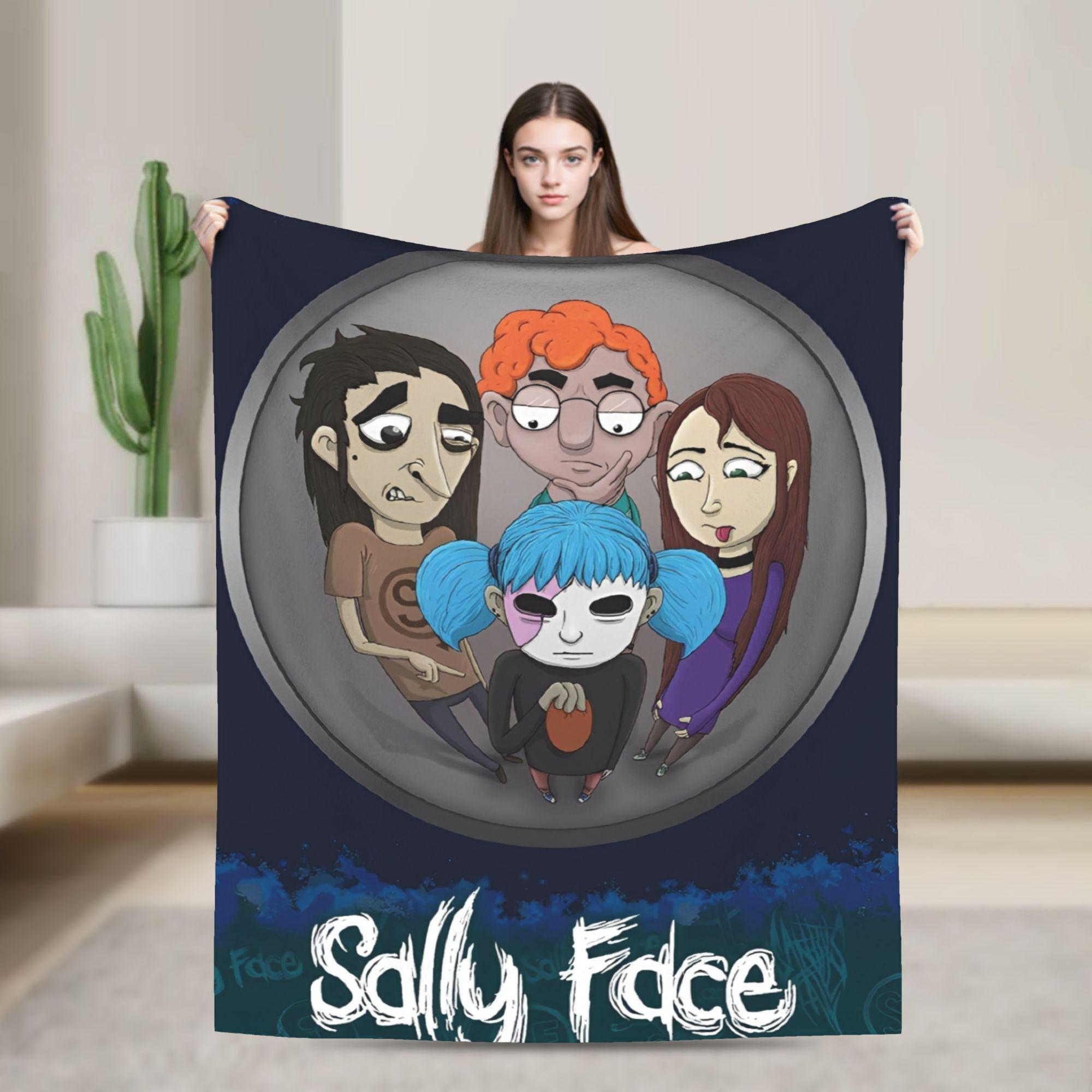 

Sally Face Sal Fisher SF Guitar Blanket Flannel All Season Game Gothic Multifunction Lightweight Throw Blankets for Bedding 75x90cm