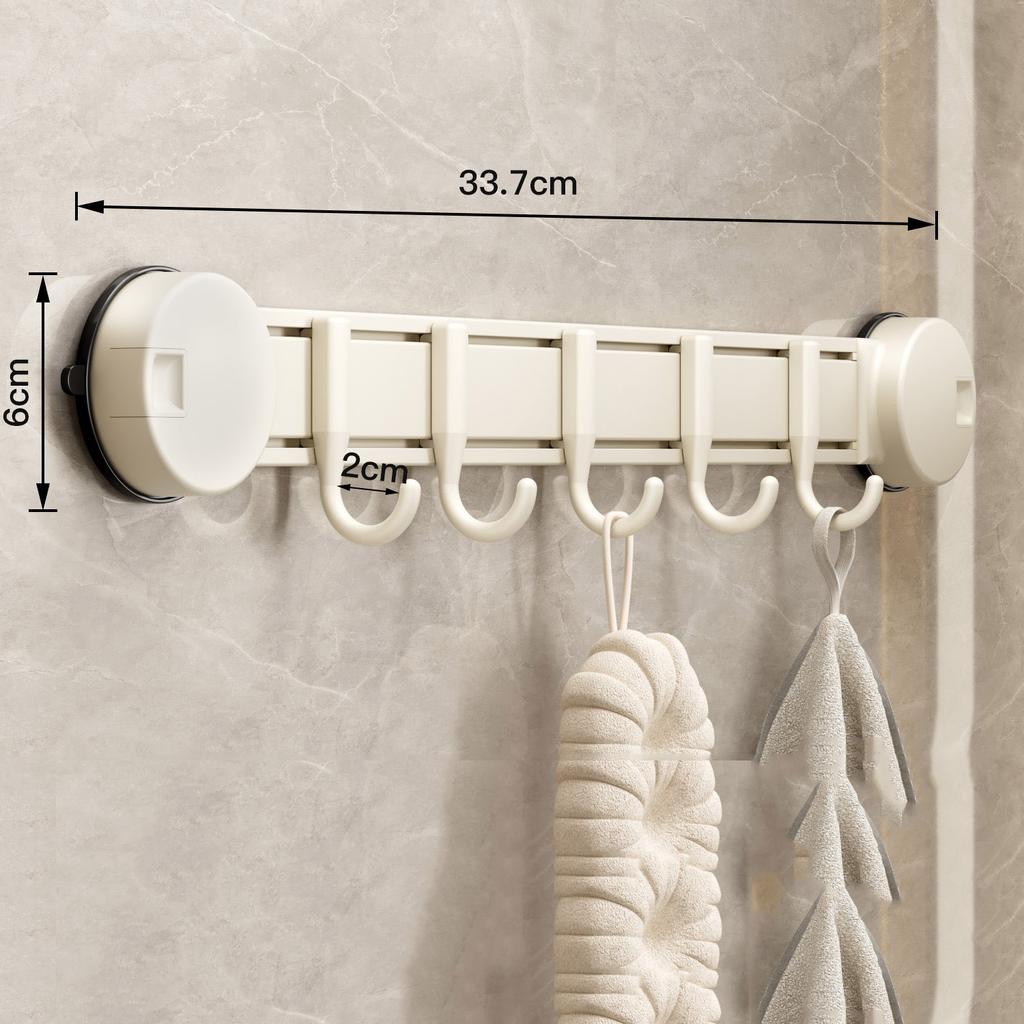 Suction Cup Hook Strong Load-bearing Adhesive Rack Hook Wall-mounted Punch-free Bathroom Door Clothes Hanging Artifact