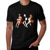 Three Girls At A Fun Food Festival Tshirt Classic Print Short Sleeve Shirt Tshirt