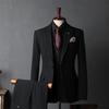 Conjunto de Terno Risca de Giz Masculino – Estilo Britânico para Casamento e Eventos Formais de Negócios