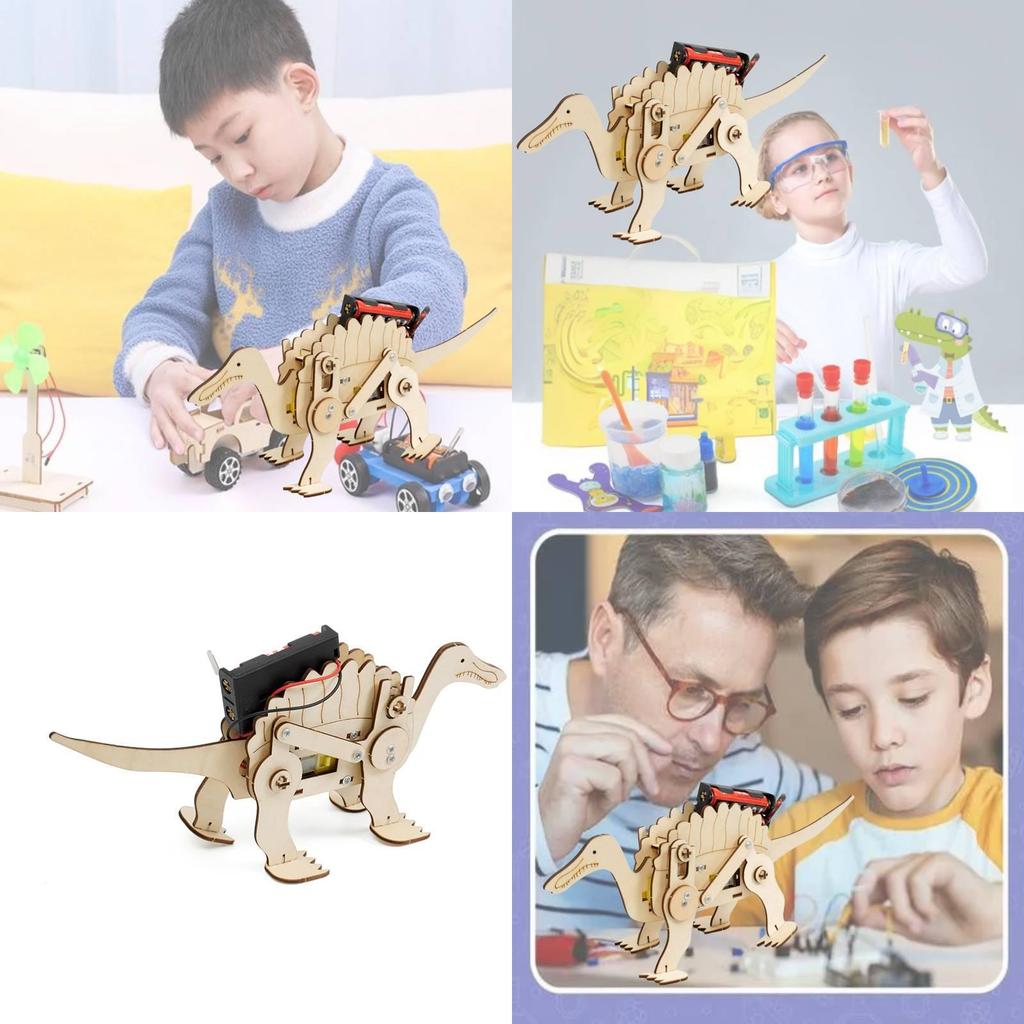 Pädagogisches DIY Holz Elektrisch Mechanisch Stachel Drache Spielzeug Für Junge Kreative Köpfe Entwicklung