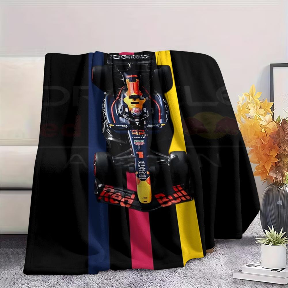 1 Stück Red Bull Racing Aufdruck Flanelldecke, Hohe Qualität, Bequem für alle Jahreszeiten, Heimdekoration, Wärme und Komfort, Perfekt für Weihnachtsgeschenke
