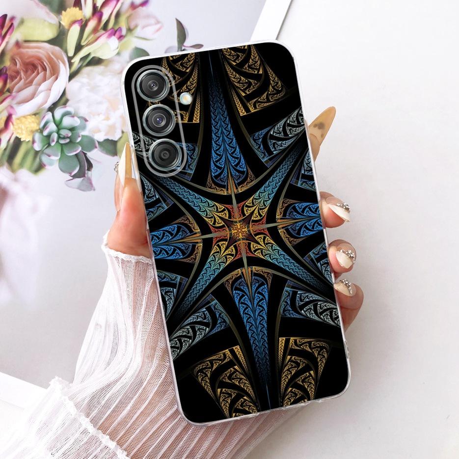 Etui do Samsung Galaxy M55 SM-M556B Nowe Kwiaty Motyl Malowane Pokrowiec Miękki Silikonowy Etui Do Samsung M55 M 15 Galaxy M15 Torby