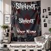 Wall Hanging Tapestry With Custom Name & Text, Slipknot Decorative Tapestry For Bedroom