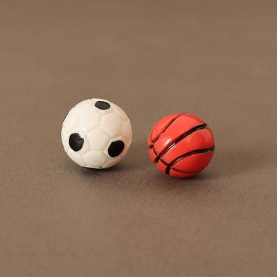 2 pièces/ensemble 1:12 balles de sport miniatures pour maison de poupée, football, basket-ball, sports de plein air, scène décorative, jouet, accessoires pour maison de poupée