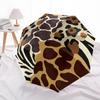 1pc Leopard print Automatic Opening/Closing Folding Umbrella with 8 Ribs,Portable Sunshade Umbrella Birthday and Holiday gifts yy251231084