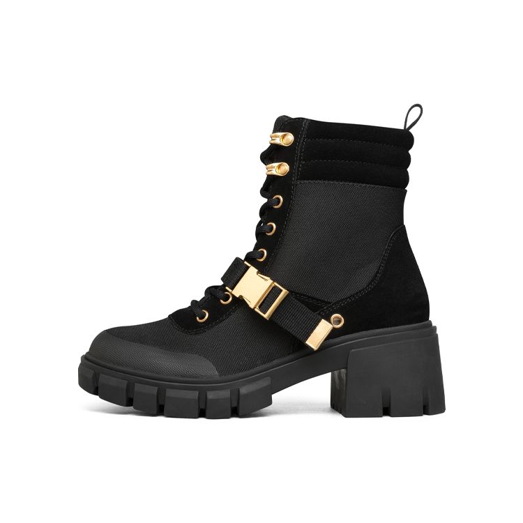 Skechers Top Notch Martin Boots Women boots Black Gold 167052-BKGD 35