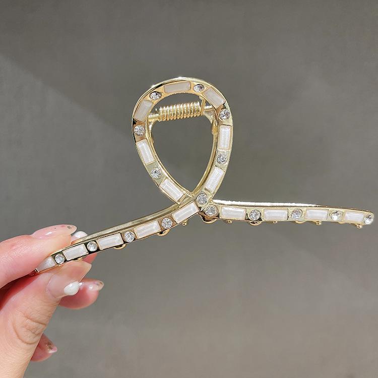 

Жемчужные заколки-крабы для волос Геометрическая заколка Женские большие зажимы-акулы Затылок Нескользящие Захватывающие волосы Головные уборы Аксессуары для волос