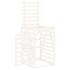 Waste Bin Enclosure White 84 x 90 x 128.5 cm Solid Pine Wood