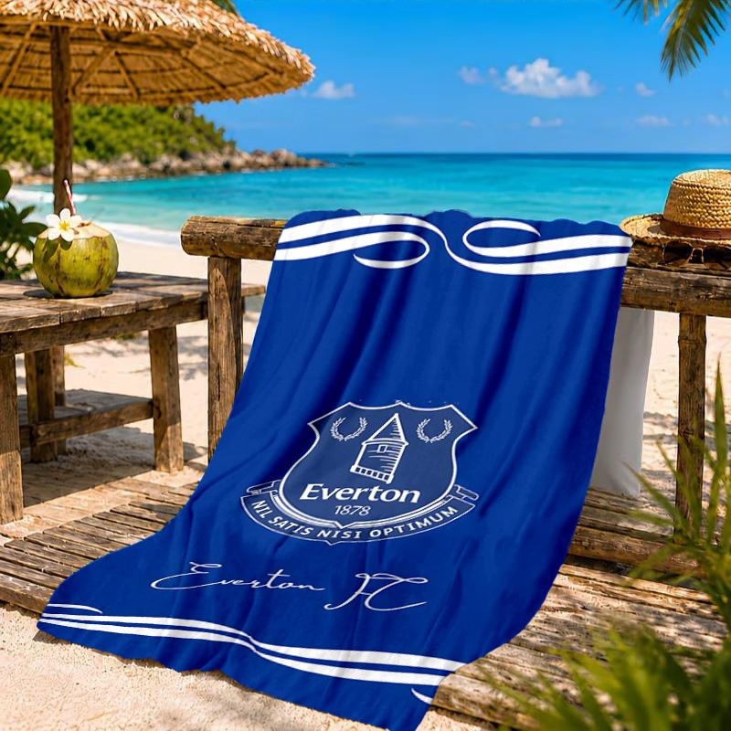 Fc Crest Design Printed Microfiber Beach Towel, Soft And Absorbent, Quick-Dry, Ideal for Summer Travel, Beach Essential, Swimming Pool