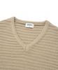 Covernat V-Neck Knit Vest Beige
