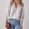 Women's V-neck Casual Comfortable Loose Shirt Top