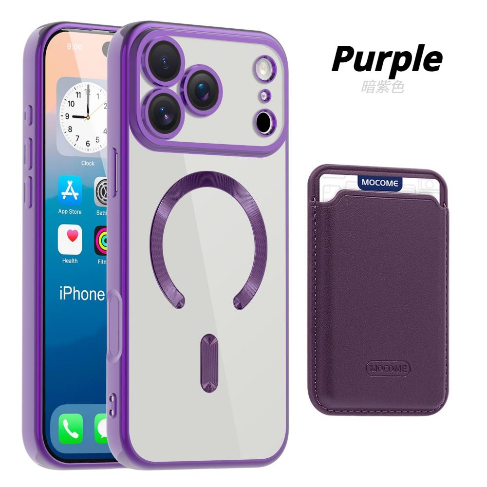 Magnetic Leather Transparent Flip Wallet Case For iPhone 17Air/16 pro Max 15 14/13/12/11 with Card Holder Bumper Bag Built-in Stand