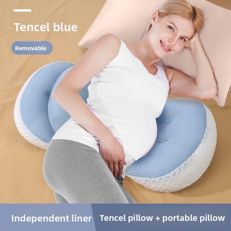 Pregnancy Pillow Belly Back Support Maternity Cradle Satin  U Shape Cool Side Sleeper for All Trimesters