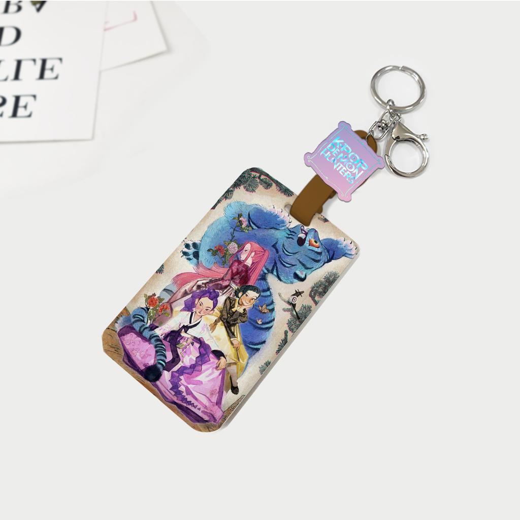 Push-pull Sliding Cover Type Card Cover Acrylic Decorative Keychain Automatic Telescopic Rope DIY