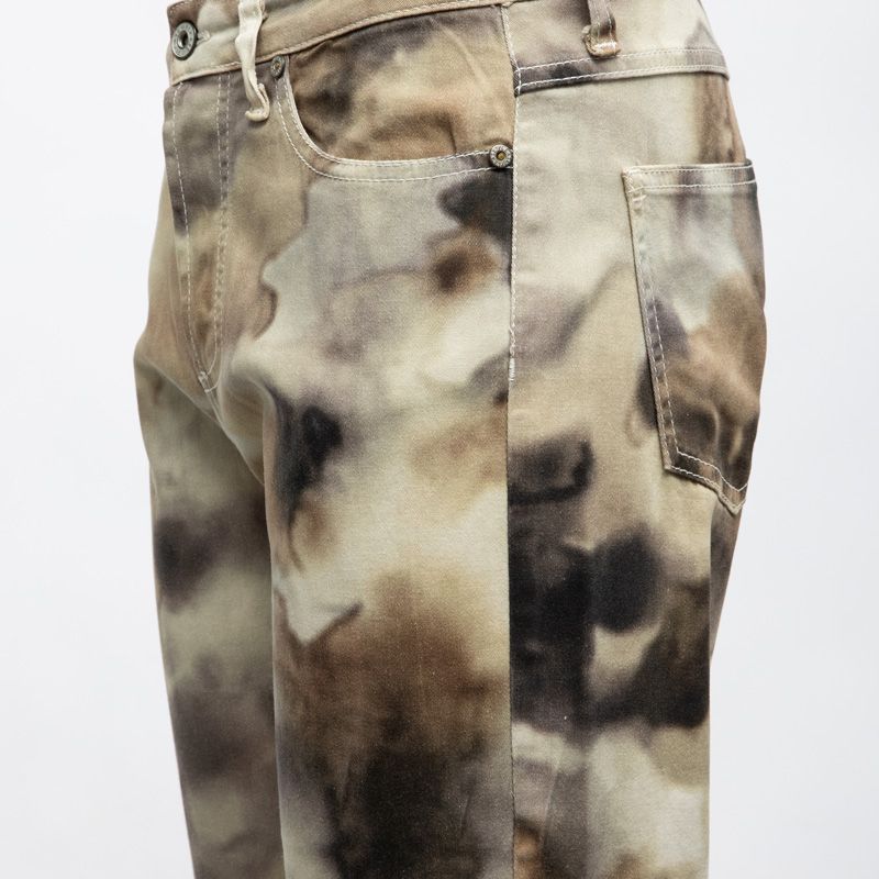 Women's Cotton Trousers with Watercolor Print PLEASE