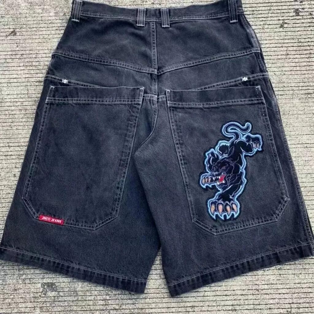 European and American high street shorts skateboard pants pattern couple hiphop hip hop denim shorts source manufacturer wholesale