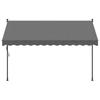 Retractable Awning Anthracite Grey 300 X 150 Cm Fabric and Steel