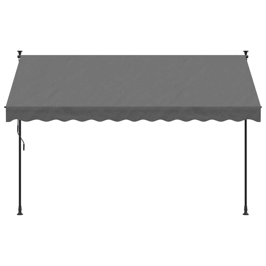 Retractable Awning Anthracite Grey 300 X 150 Cm Fabric and Steel
