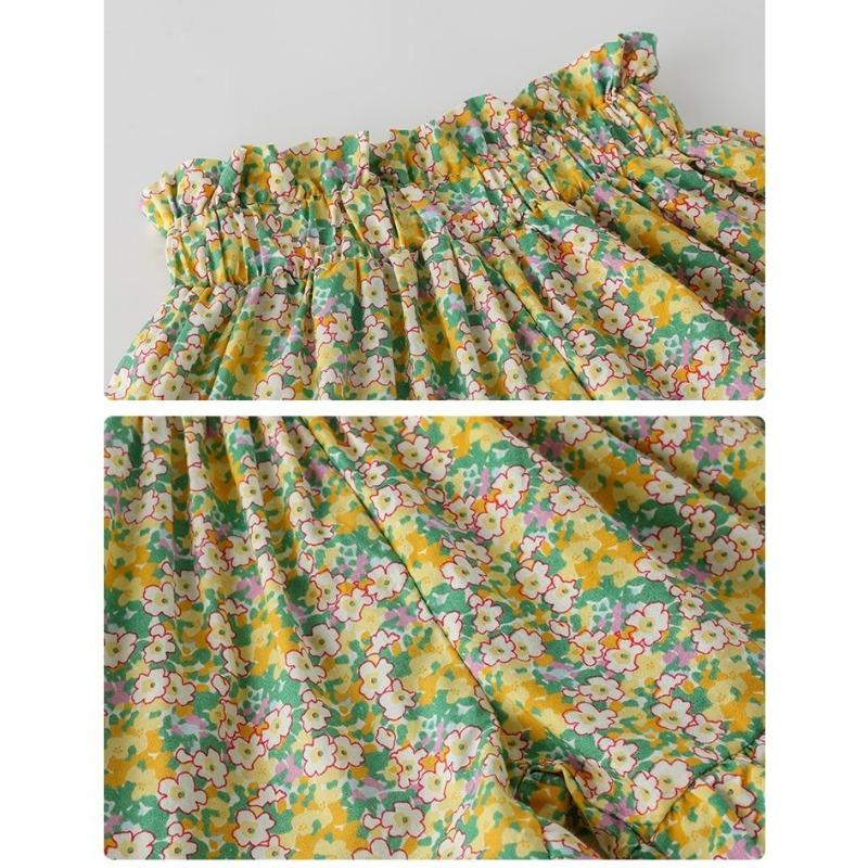 Summer New Children's Clothing for Baby Girls, Home Small Floral Versatile Flower Bud Shorts