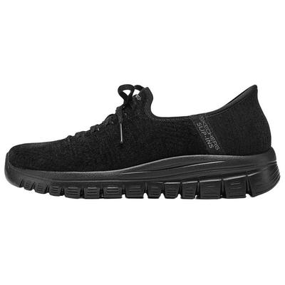 Slip-Ons Comfortable Versatile Durable Lightweight Low-Top Casual Shoes Women Sneakers Black 100841-BBK