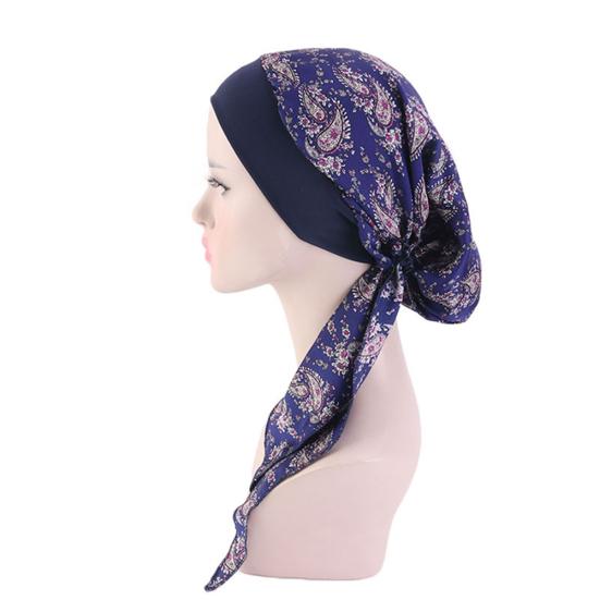 Blumendruck Damen Elastischer Turban Hut Kopftuch Bandana Kopfbedeckung?Piratenmütze