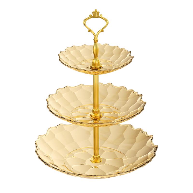 ZISIZ Light Luxury Three-Tier Cake & Fruit Dessert Stand