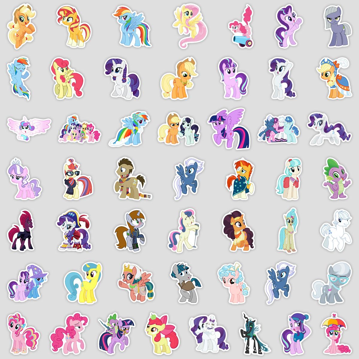 

50 Наклеек Пони Пони Дудл Милые Детские Креативные DIY Материалы Наклейки Мультяшные Аниме Наклейки