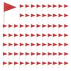 ABJI-200 Stück Solide Rote Zahnstocherflaggen Kleine Mini Einfarbige Rote Stäbchen Cupcake-Topper Flaggen DIY-Dekoration
