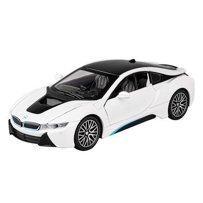 Modelo de Coche de Aleación BWM I8 1/32 Simulación Alta Diecasts Juguete con Sonido y Luz Vehículos de Retroceso Juguetes de Decoración para Niños Regalo
