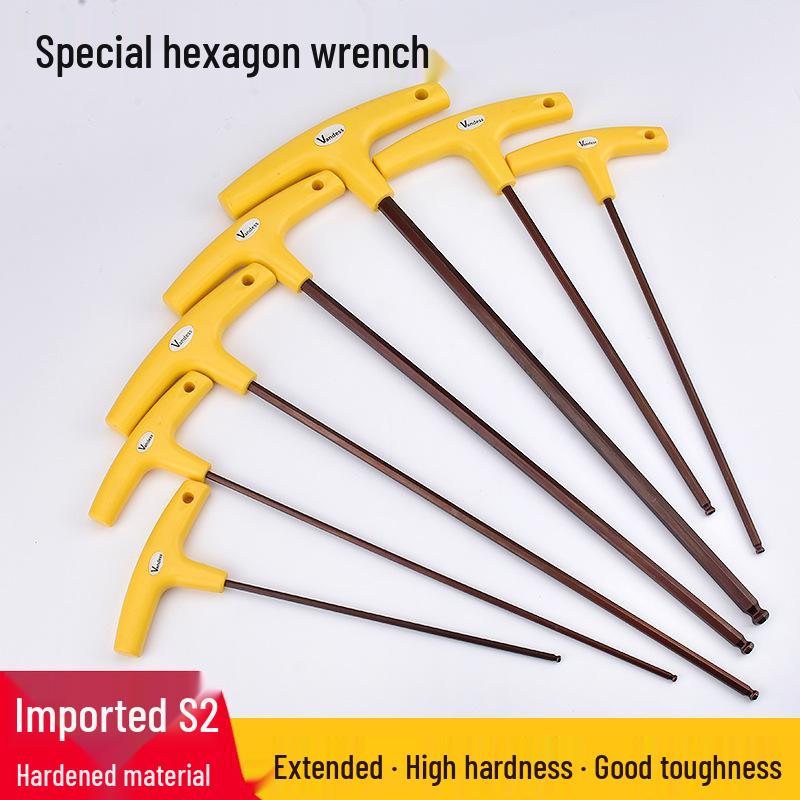 Расширенный набор Г-образных шестигранных и плоских отверток - Шаровый наконечник, Закаленная сталь S2 1.5x105mm Flat Head