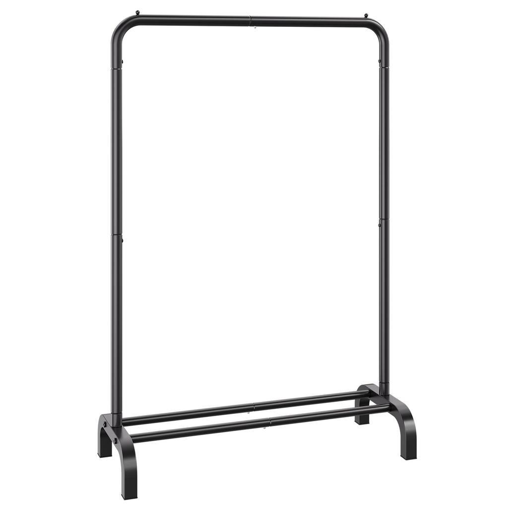 Clothes Rack, Heavy Duty Clothing Garment Rack with Hanging Rod and Bottom Storage Area, Clothing Rack for Bedroom Guest Room