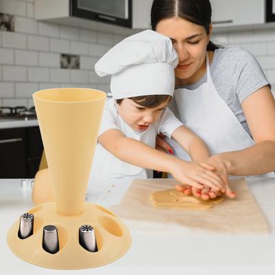 Supporto per sac à poche con 8 supporti per ugelli per glassa Base staccabile per decorare torte Porta attrezzi per tubazioni per pasticceria Supporti per sac à poche Accessori da forno