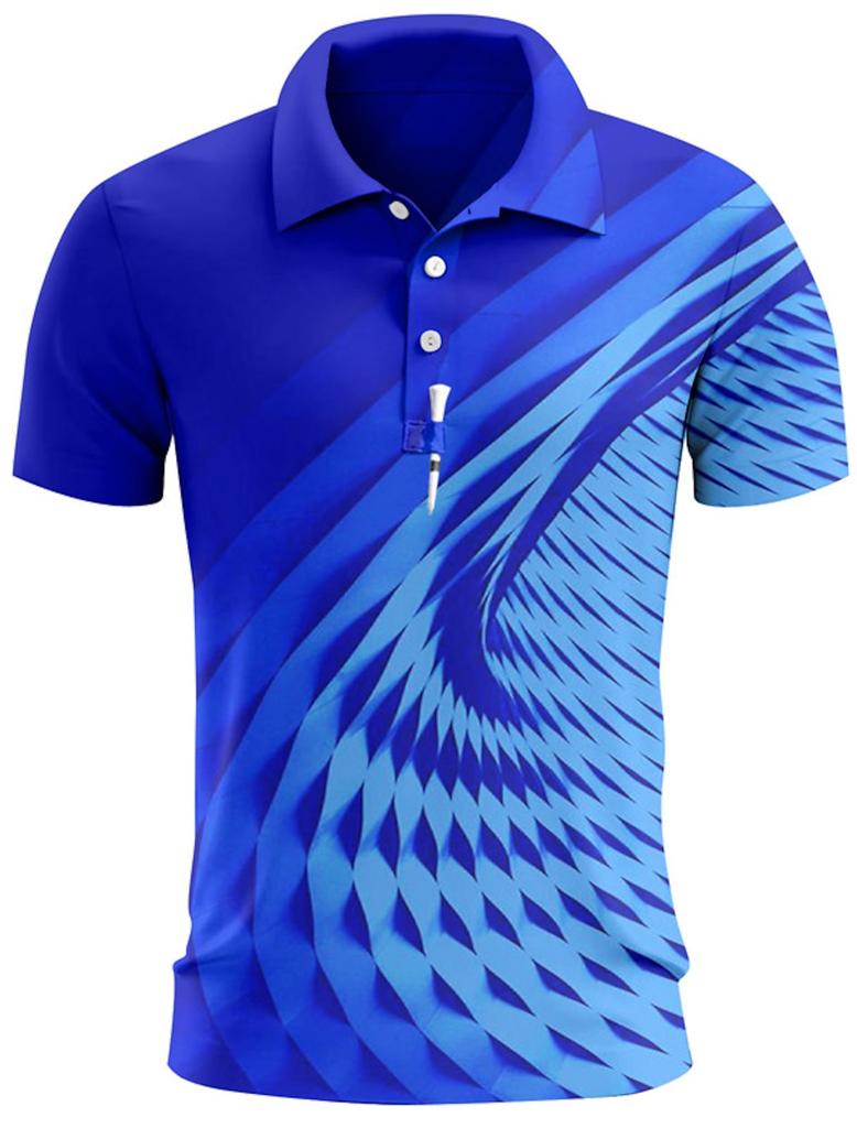 Men's Polo Shirts Golf Shirt Button Up Breathable Quick Dry Moisture Wicking Short Sleeve Man