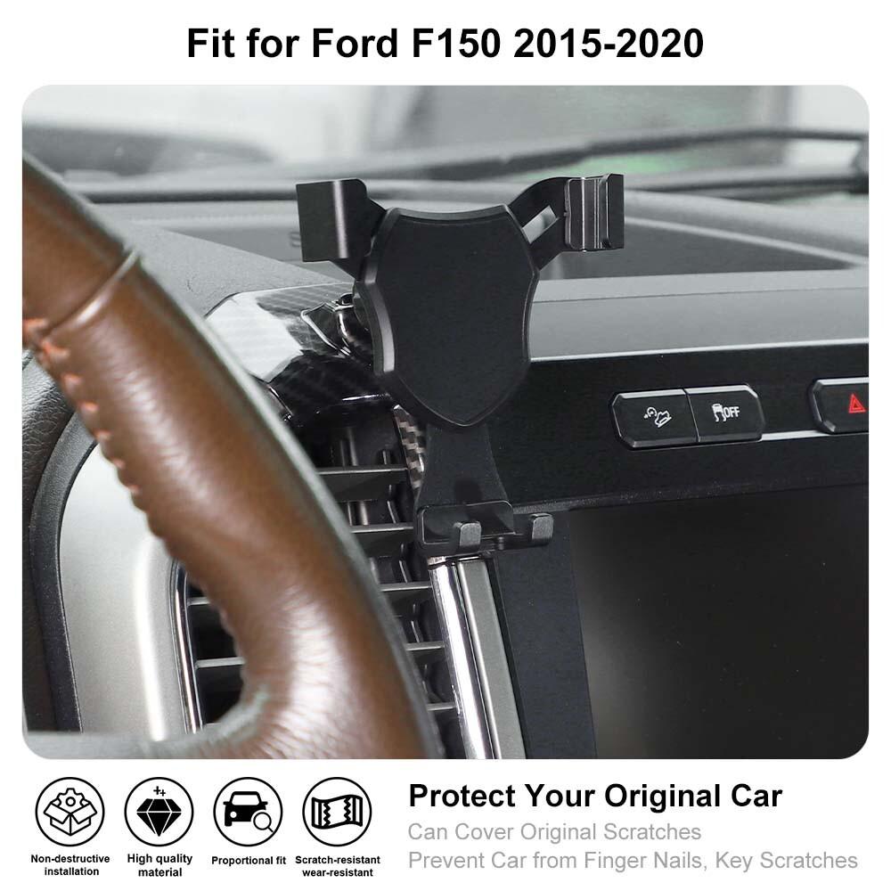 Carbon Fiber 360° Phone Bracket Holder Dashboard For Ford F150 15-20 Accessories