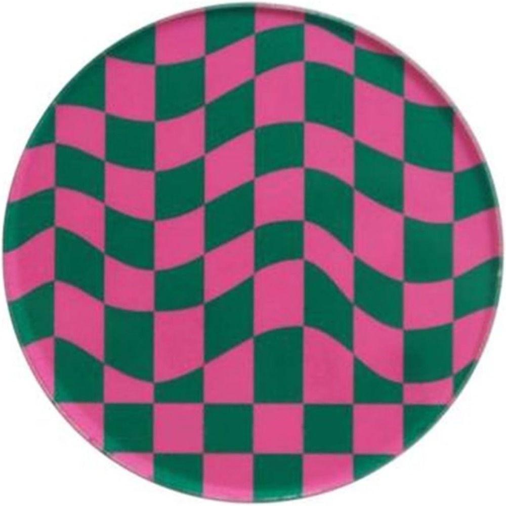 

Non-Slip Checkerboard Acrylic Coaster Waterproof Drinks Placemat Durable Retro Cup Mat Ornaments Style 3