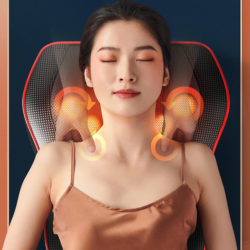"Multifunctional Neck, Shoulder & Lumbar Massager - Electric Pillow for Car & Home"