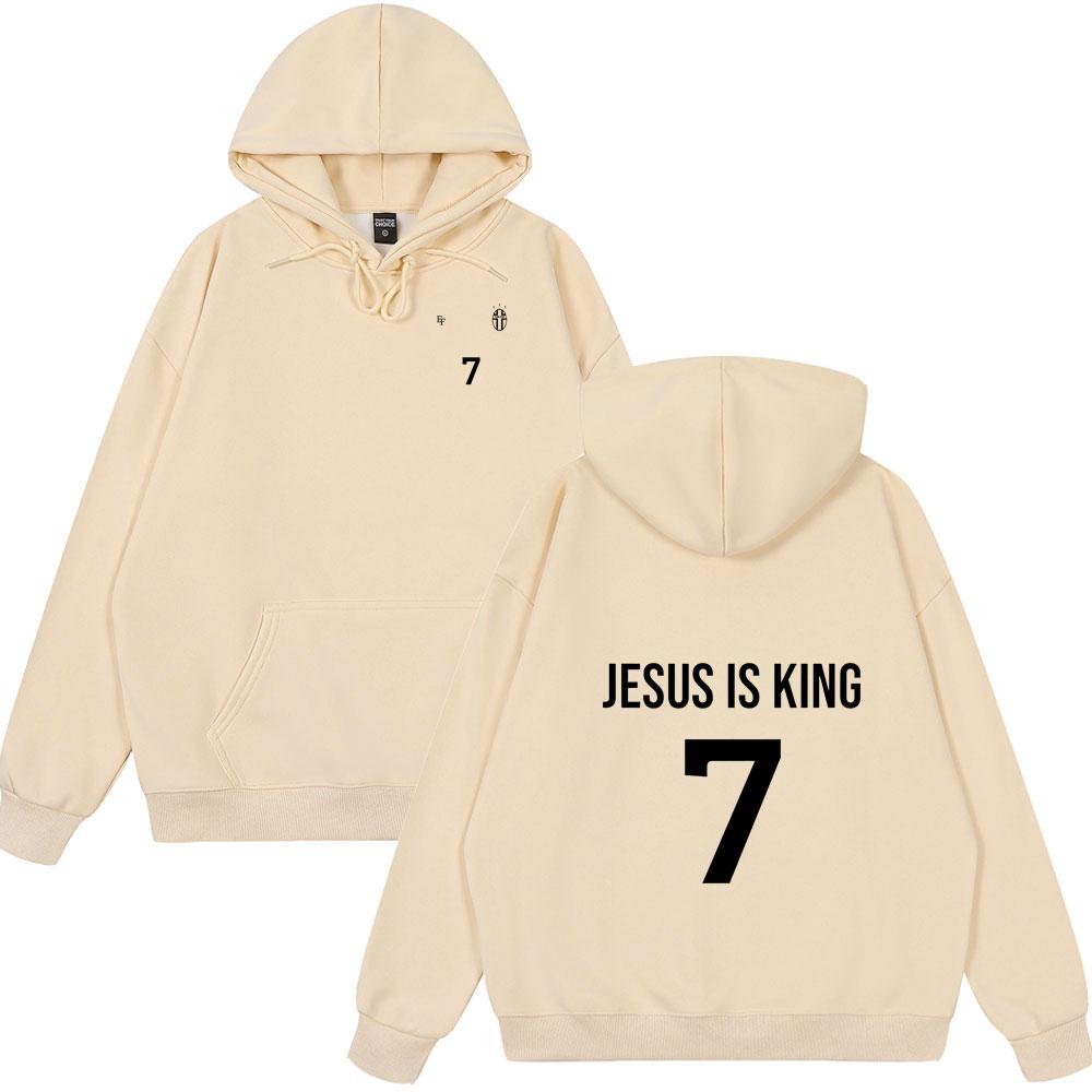 Jesus Is King 7 Christian Bible Verse Hoodies Men Women Clothing Fashion Harajuku Sweatshirts Fleece Casual Long Sleeve Clothes